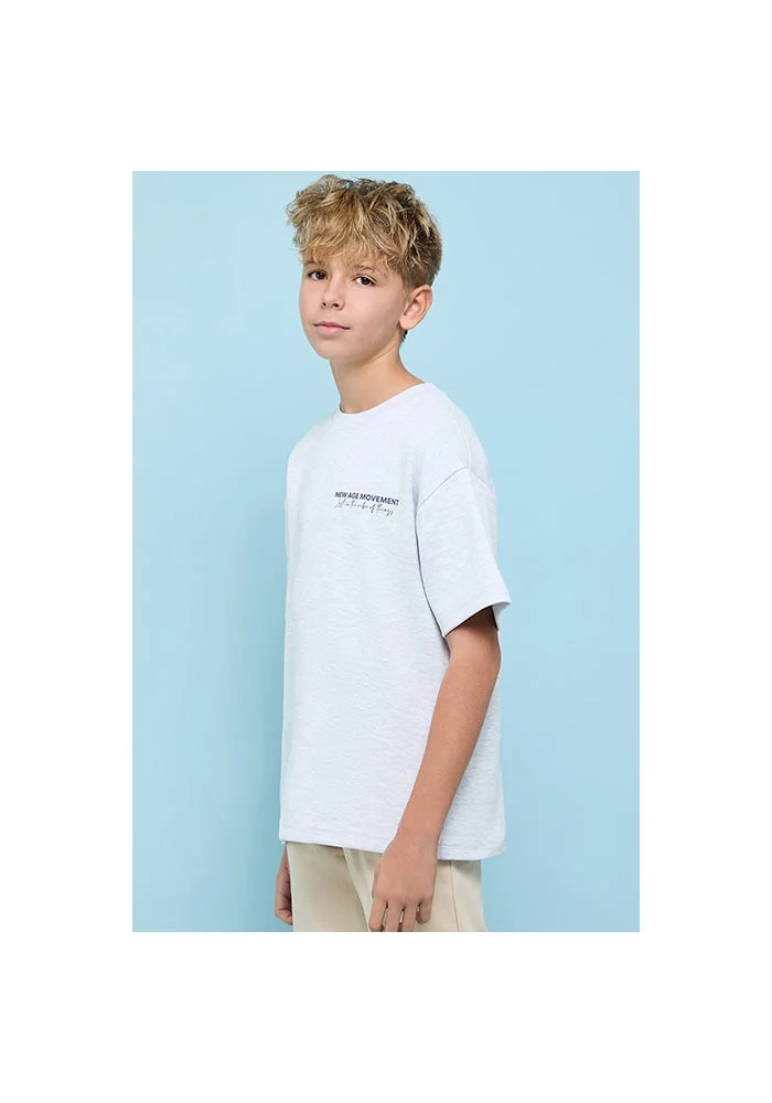 R&b Printed T-Shirt with Crew Neck and Short Sleeves