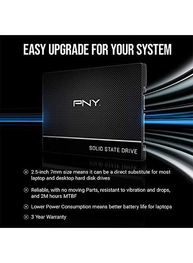 بي إن واي قرص صلب داخلي SSD CS900 سعة 500 جيجابايت 3D NAND بحجم 2.5 بوصة SATA III - (SSD7CS900-500-RB) - Image 4
