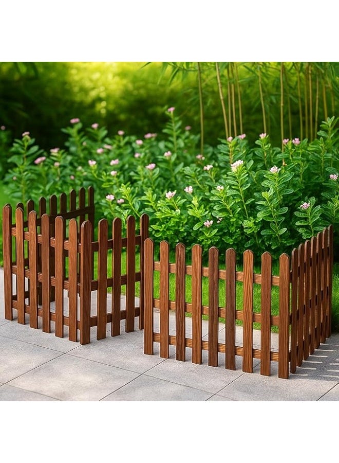 LINGWEI Wooden Interlocking Panels 160x30x.5cm Wooden Fence Picket Fence Panels Plant Fence Animal Barrier - Image 3