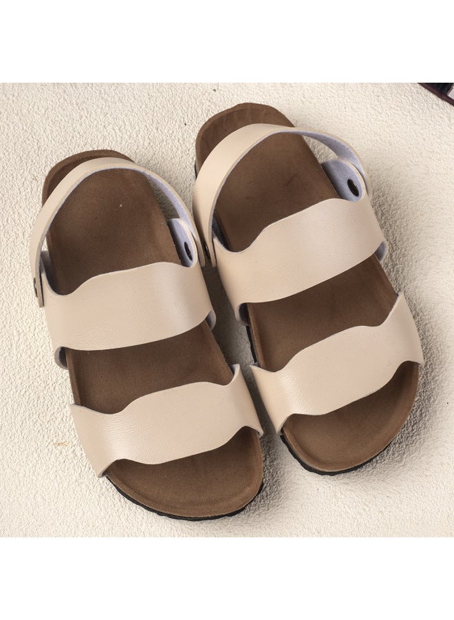Spring And Summer Children's Cork Slippers Fashionable Boys And Girls Korean Style Sandals Two-wear Casual Shoes