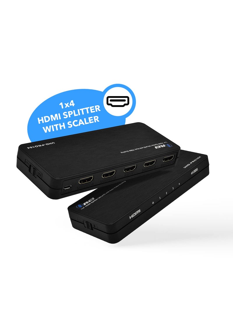 OREI OREI 4K HDMI Splitter 1 in 4 out Duplicate / Mirror 4K Screens w/ Down Scaler 4 Ports Upto 4K@60Hz 1080p & 3D Supports EDID Control, UHD-PRO104  - Image 3