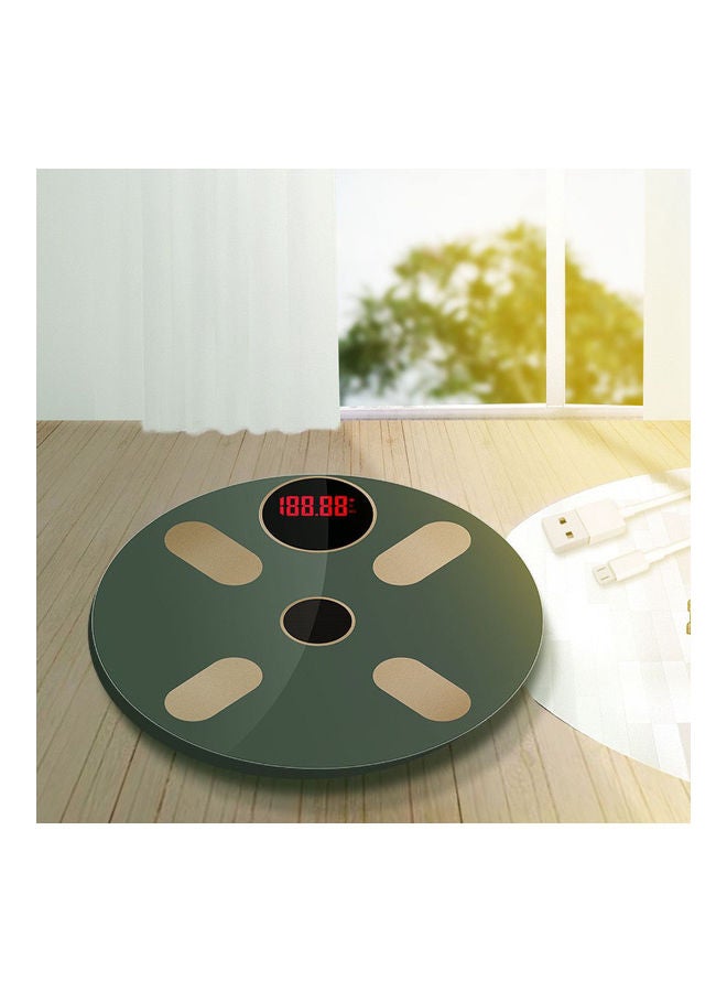 USB and Solar Powered Bluetooth Smart Weight Scale Green/Beige 28 X 28 X 2.3cm - Image 5