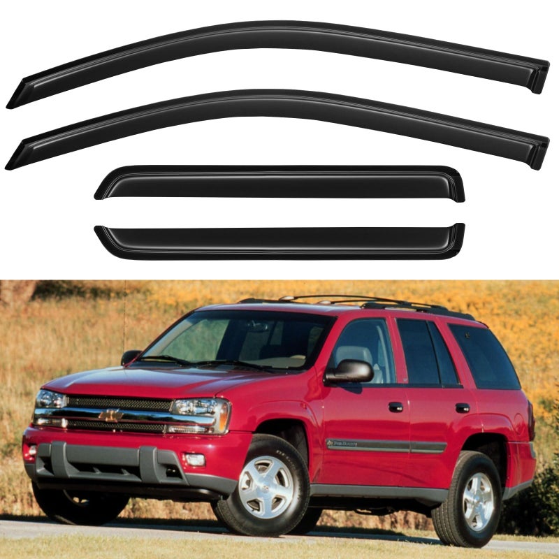 Window Visors Rain Guards for 20022009 Chevy Trailblazer Window Wind Deflectors Vent Shades for 20062009 Trailblazer SS