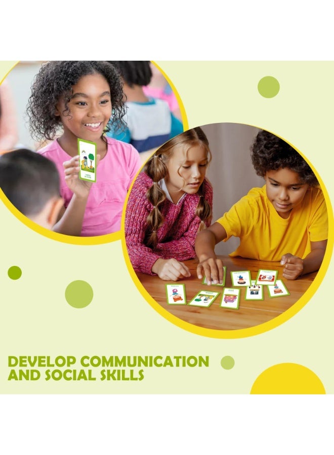 Peachjoy 32Pcs Autism Communication Cards, Daily Emotional and Needs Prompting Cards, PECS cards for Visually Aid Special Education, Building Social Skills for Non-Verbal Children and Adults with Speech Delays - Image 4