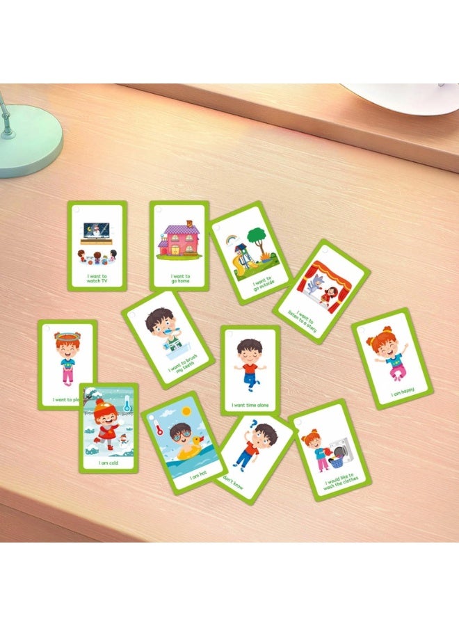 Peachjoy 32Pcs Autism Communication Cards, Daily Emotional and Needs Prompting Cards, PECS cards for Visually Aid Special Education, Building Social Skills for Non-Verbal Children and Adults with Speech Delays - Image 5
