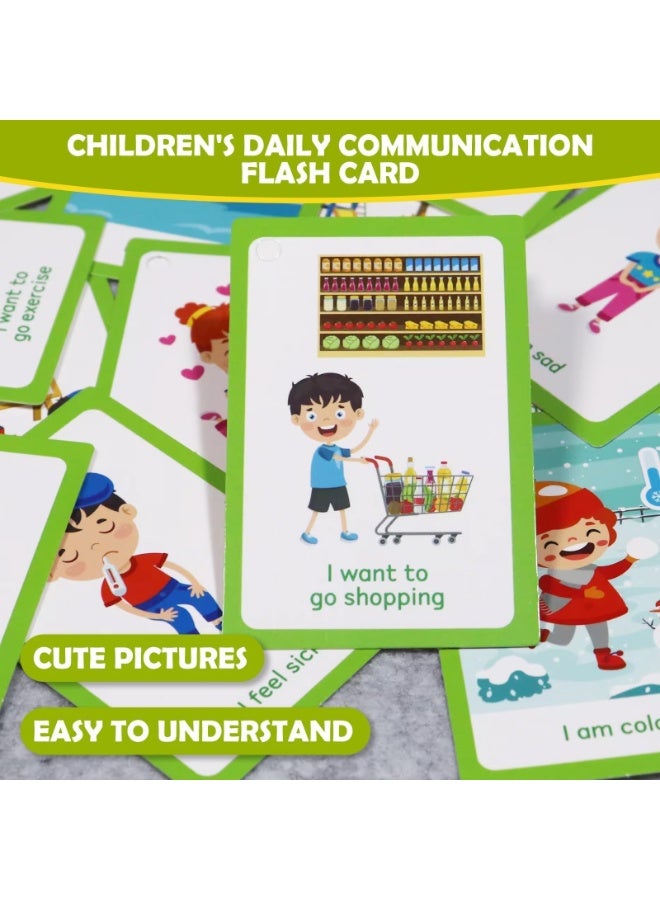 Peachjoy 32Pcs Autism Communication Cards, Daily Emotional and Needs Prompting Cards, PECS cards for Visually Aid Special Education, Building Social Skills for Non-Verbal Children and Adults with Speech Delays - Image 3