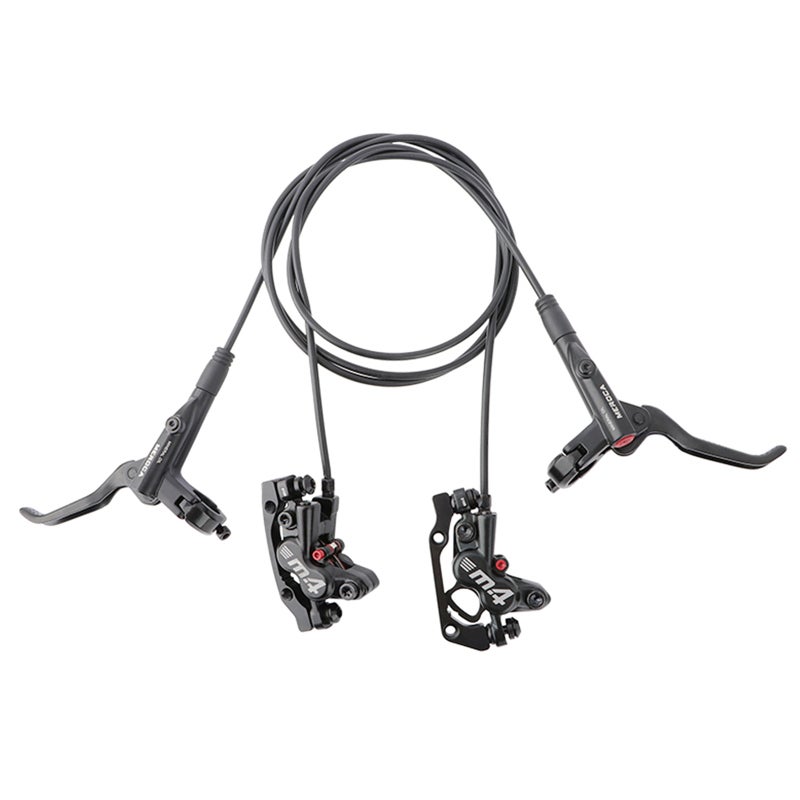 MEROCA Hydraulic Bike Brake: 4 Pistons, Leak-Proof Integrated Lever & Oil Tube, Stainless Steel Disc Rotor - Extended Rotor Life, Aluminum Alloy Brake Pads for Most Mountain Bikes - Image 2
