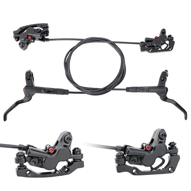 MEROCA Hydraulic Bike Brake: 4 Pistons, Leak-Proof Integrated Lever & Oil Tube, Stainless Steel Disc Rotor - Extended Rotor Life, Aluminum Alloy Brake Pads for Most Mountain Bikes - Image 4