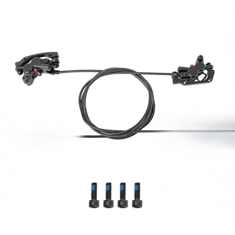 MEROCA Hydraulic Bike Brake: 4 Pistons, Leak-Proof Integrated Lever & Oil Tube, Stainless Steel Disc Rotor - Extended Rotor Life, Aluminum Alloy Brake Pads for Most Mountain Bikes - Image 1