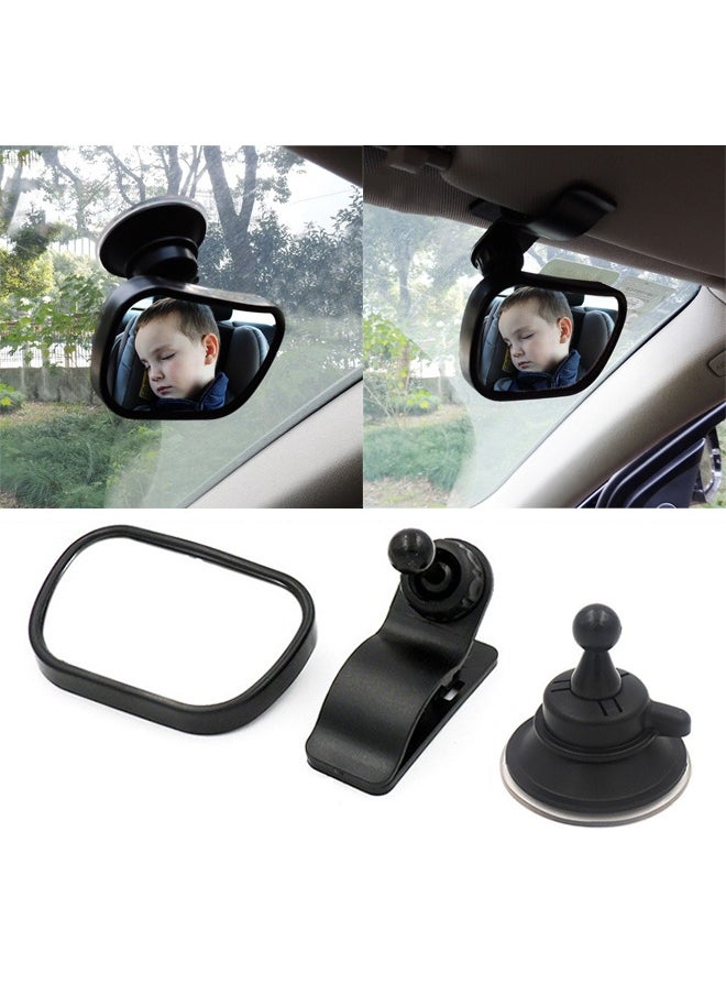 Generic - Automotive Interior Rearview, Dual-Purpose Baby Mirror, Wide Angle Convex Mirror for Infant Toddler Child Children, Backseat Adjustable Rearview, Clip-on or Stick on mirrors for Viewing Rear Passenger - Image 1