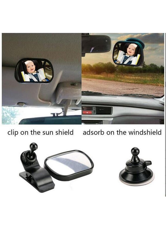 Generic - Automotive Interior Rearview, Dual-Purpose Baby Mirror, Wide Angle Convex Mirror for Infant Toddler Child Children, Backseat Adjustable Rearview, Clip-on or Stick on mirrors for Viewing Rear Passenger - Image 1