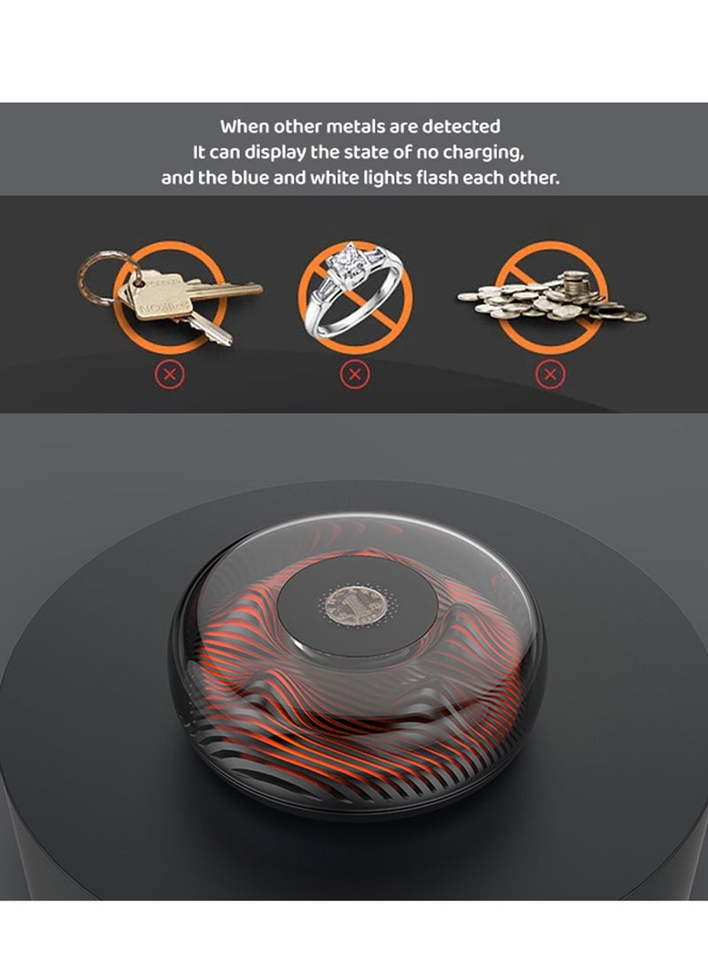 SYOSI Night Light with Wireless Charge, Volcano Shape 15W Fast Wireless Charging Bedside Lamp Table Lamp for iPhone 14/13/12/11/Pro/Max/XS/XR/X/Plus Pro/3/2/1 & iwatch, Black - Image 5