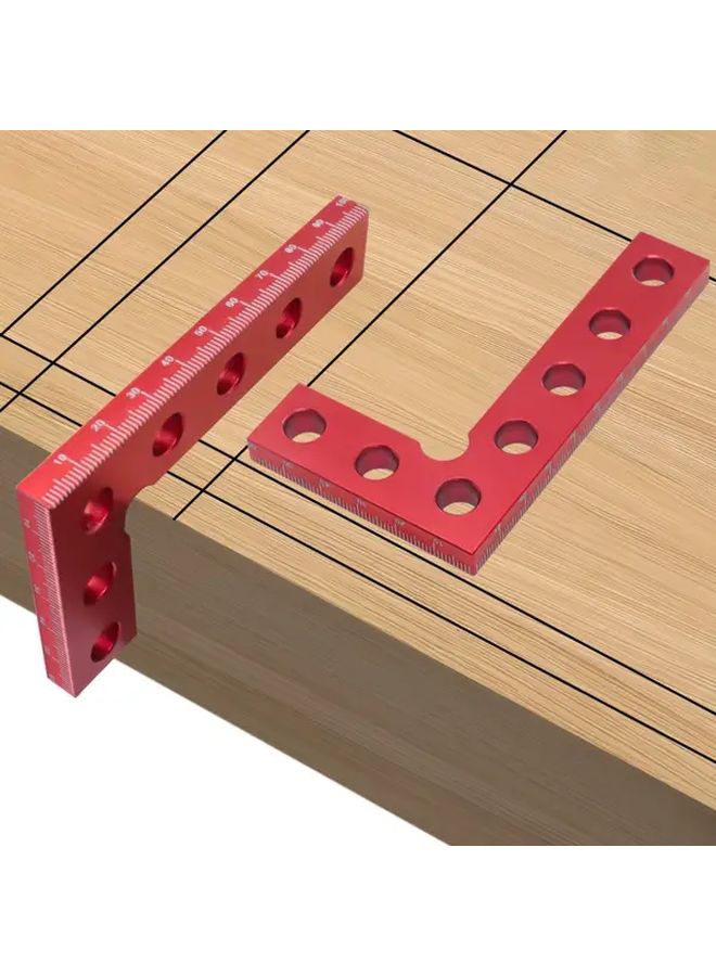 Red L Shaped Square 90 Degree Right Angle Clamp For Precise Woodworking Measurement - Image 5