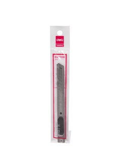 Deli Deli Cutter Knife - 13 Snap-Off SK5 Steel Blades, Pen Clip Design, Black, E2053  - Image 4