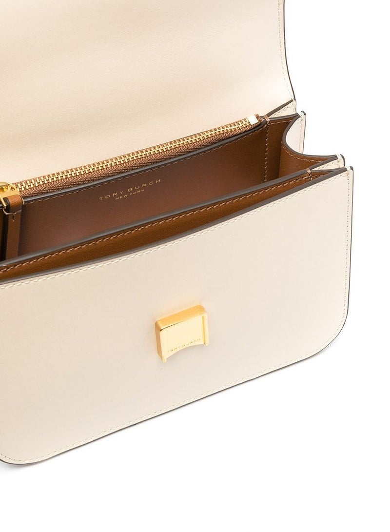 بورش Tory Burch Eleanor إغلاق مغناطيسي جلد البقر حقيبة سلسلة حقيبة الكتف حقيبة Crossbody - Image 4