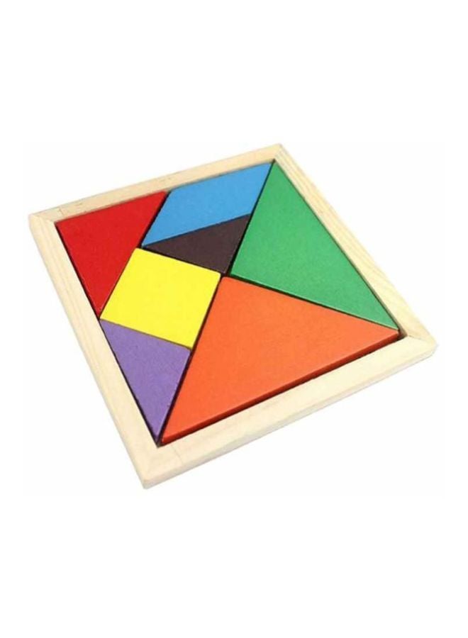 Colorful And Changeable Triangle Wooden Puzzle Set For Kids And Adults 11.5x11.5x0.8cm - Image 2
