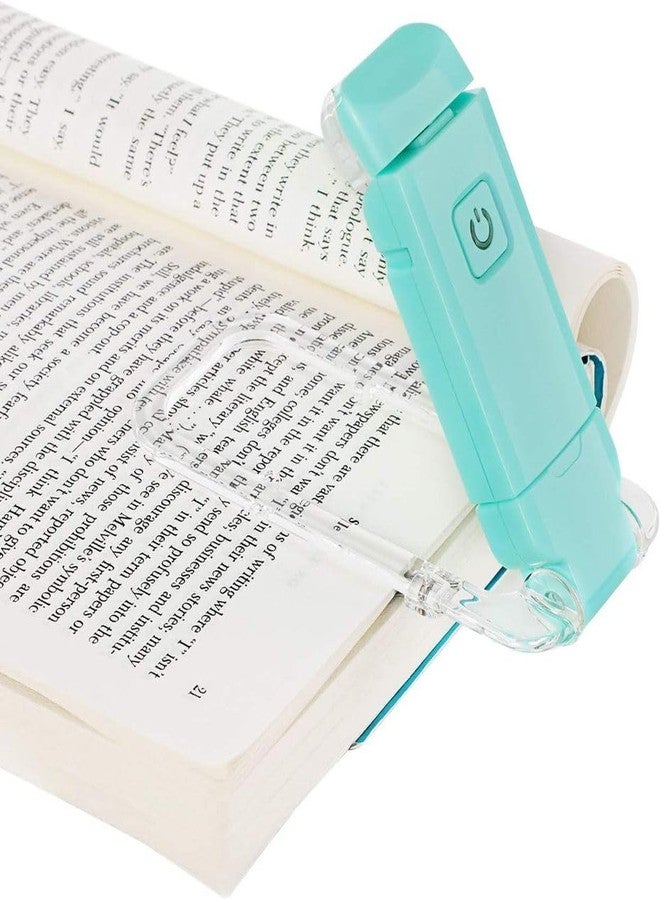 Vnockd USB Rechargeable Book Reading Light with Brightness Adjustable for Eye-Protection, with Clip Rechargeable (Blue) - Image 1