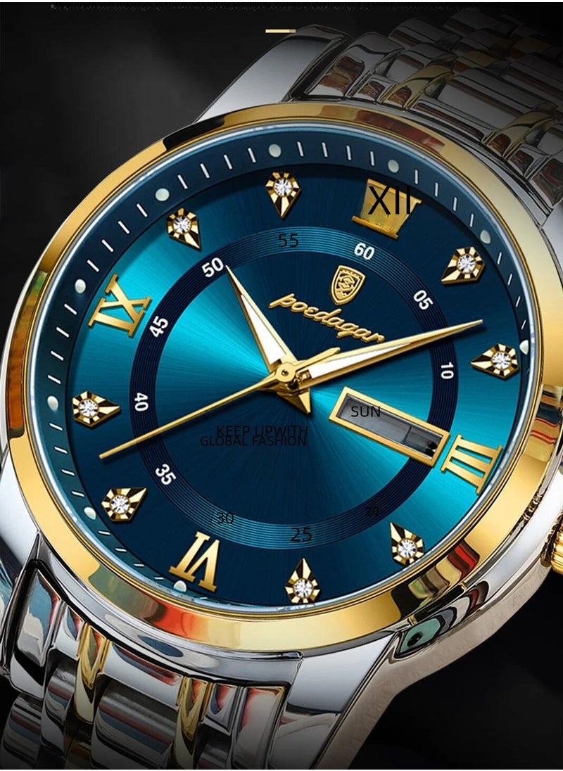 POEDAGAR Man Watch,Waterproof Luminous Men's Watch Quartz-41mm  - Image 4