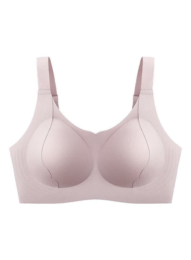 Finseech Seamless Soft Support Non-adhesive Anti-sagging Bra For Large Purple Pink, Size M