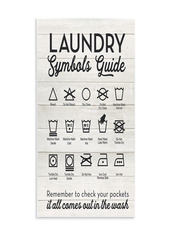 Stupell Industries Laundry Symbols Guide Typography Wall Plaque, 10x15, Multi-Color - Image 1