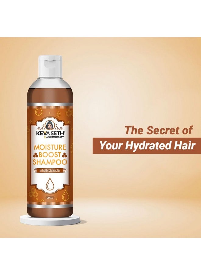 Keya Seth Aromatherapy Keya Seth Aromatherapy, Moisture Boost Shampoo for Dry Dull Frizzy Hair- Makes Hair Shine, Soft, Smooth & Silky with Honey, Milk Protein, Pro -Vitamin B5 for Men & Women. (200ML)  - Image 3