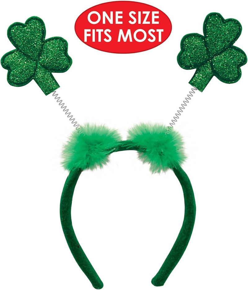 Beistle Glittered Shamrock Boppers  Green - Image 3