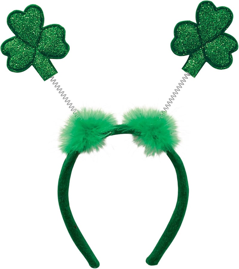 Beistle Glittered Shamrock Boppers  Green - Image 1