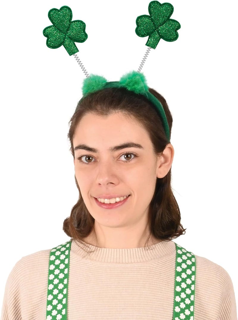 Beistle Glittered Shamrock Boppers  Green - Image 2