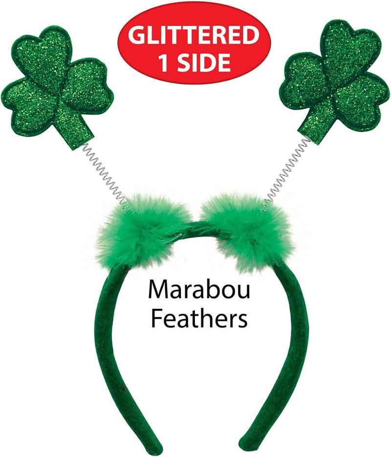 Beistle Glittered Shamrock Boppers  Green - Image 4