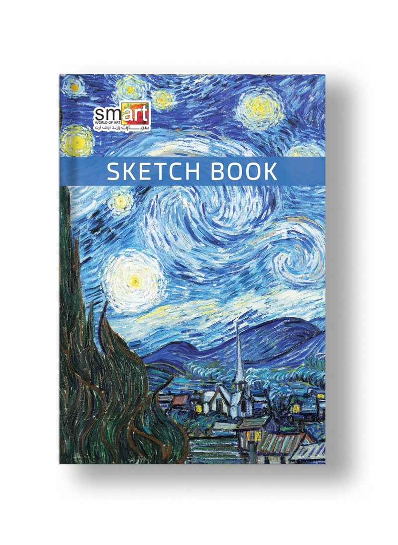 Smart Vincent Van Gogh High Quality Sketchbook 40 Light cream Sheets Size 24x16.50cm 95gm For Drawing, Art - Multi Color - By Smart  - Image 1