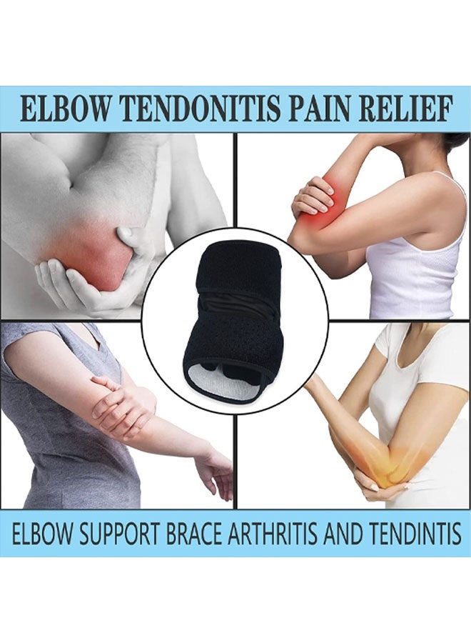 Adjustable Elbow Brace for Men & Women - Instant Pain Relief for Tennis Elbow, Golfer’s Elbow, Tendonitis & Arthritis - Advanced Support for Weightlifting, Gym, Sports Injury Recovery & Daily Use - Image 3