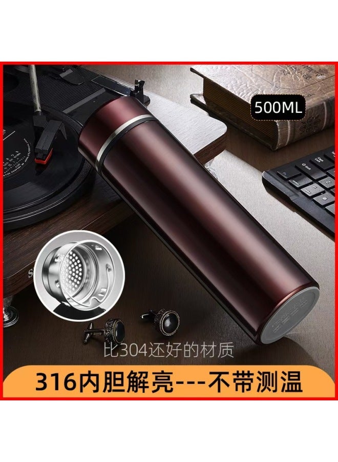 304 Stainless Steel Intelligent 316 Water Cup Tea Separation Straight Cup Uni Gift Business Lettering Insulation Water Cup