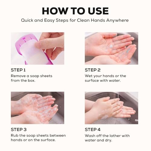Multibrite Disposable Paper Soap Sheets for Handwash Portable Scented Mini Paper Soap Strips for Travel Camping, Hand Soap, Dissolves Easily, Hygienic & Travel-Friendly for All Skin Types (20 Sheets) - Image 3