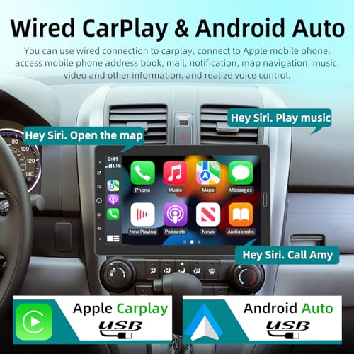 EKAT 10 inch Detachable Single Din Car Stereo with Apple CarPlay and Android Auto, 10.1 Touch Screen 1 Din Radio with Mirror Link/1080P/EQ Audio/SWC/Bluetooth +Backup Camera+MIC - Image 2