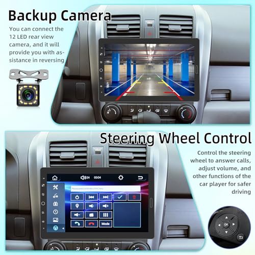 EKAT 10 inch Detachable Single Din Car Stereo with Apple CarPlay and Android Auto, 10.1 Touch Screen 1 Din Radio with Mirror Link/1080P/EQ Audio/SWC/Bluetooth +Backup Camera+MIC - Image 3