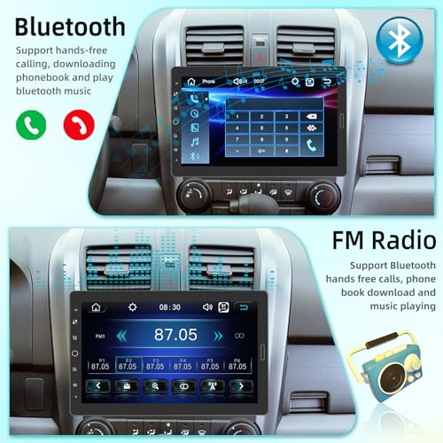 EKAT 10 inch Detachable Single Din Car Stereo with Apple CarPlay and Android Auto, 10.1 Touch Screen 1 Din Radio with Mirror Link/1080P/EQ Audio/SWC/Bluetooth +Backup Camera+MIC - Image 4