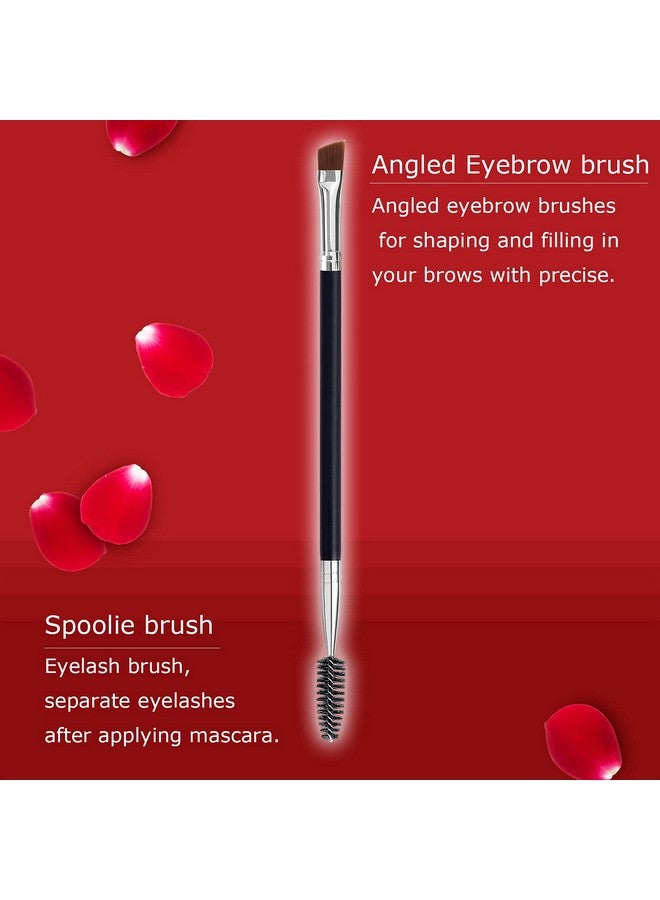 LOOKSEVEN Duo Eye Brow Brush Angled Eyebrow Brush And Spoolie Brush Eyelash Comb Eyebrow Brush Tool (5 Pcs) - Image 3
