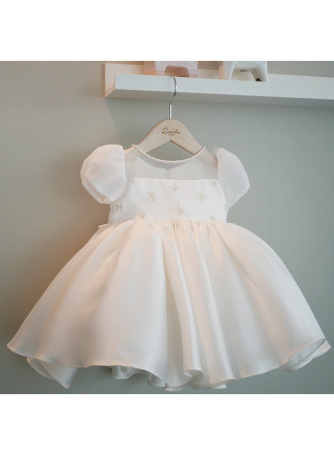 Girls' Dress, Princess Dress, Stylish Flower Girl Dress, Puffy Gauze Kidsren's First Birthday Dress, Little Girl's Fashion Catwalk