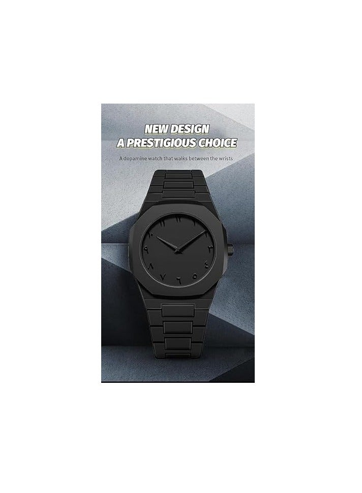 Men's Watch with Arabic Numerals Simple Analog Matte Watch - Image 3