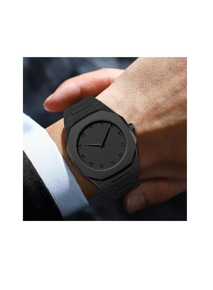 Men's Watch with Arabic Numerals Simple Analog Matte Watch - Image 2