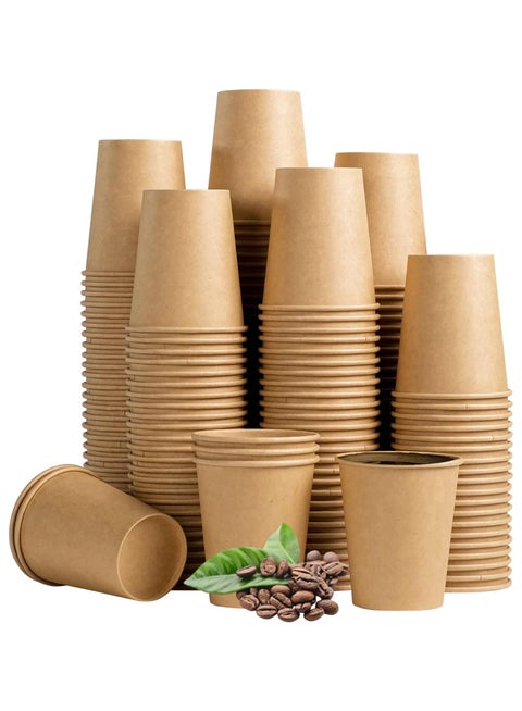 Paper Cups Craft Brown 8 Oz, 50 Pieces