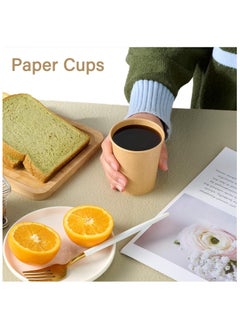 QUALITY Paper Cups Craft Brown 8 Oz, 50 Pieces  - Image 4