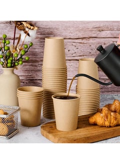 QUALITY Paper Cups Craft Brown 8 Oz, 50 Pieces  - Image 2