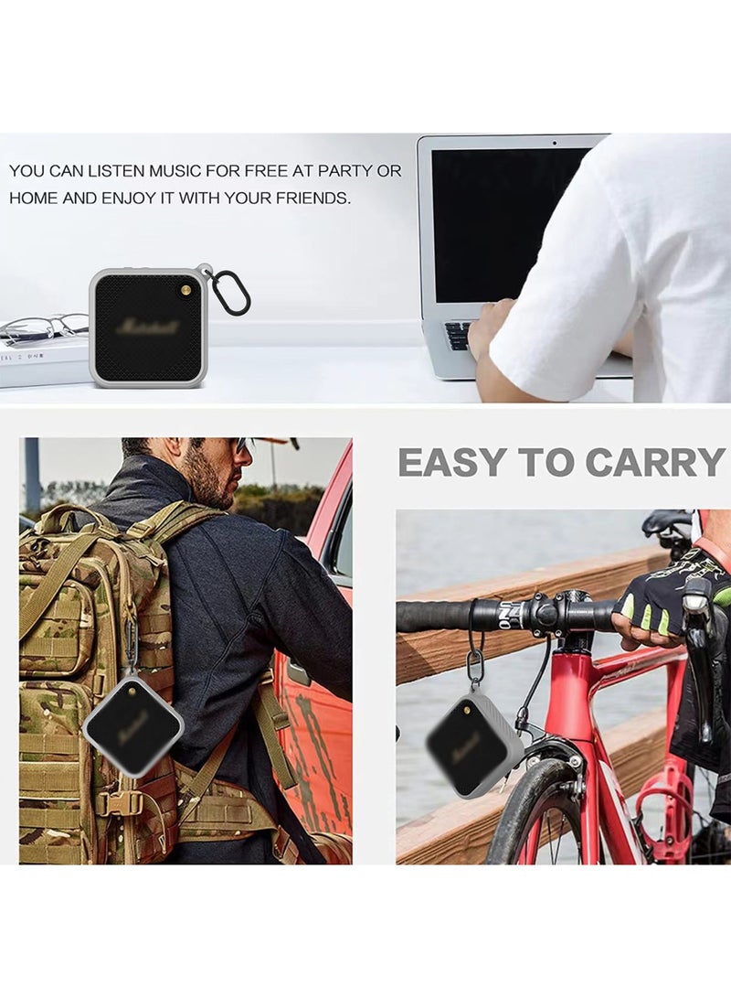 Soft Silicone Case for Marshall Willen Portable Bluetooth Speaker Travel Carrying Gel Soft Skin, Waterproof Rubber Pouch Sleeve for Marshall Willen Portable (Grey)  - Image 5
