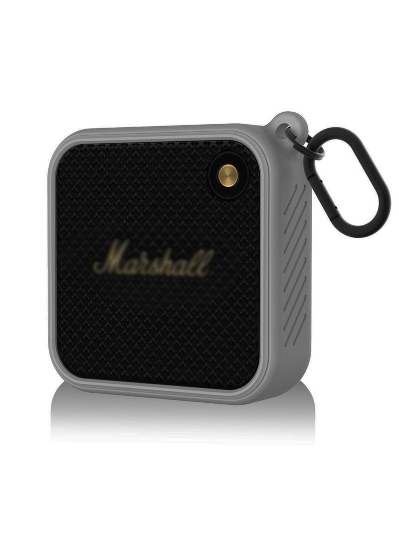 Soft Silicone Case for Marshall Willen Portable Bluetooth Speaker Travel Carrying Gel Soft Skin, Waterproof Rubber Pouch Sleeve for Marshall Willen Portable (Grey)  - Image 1