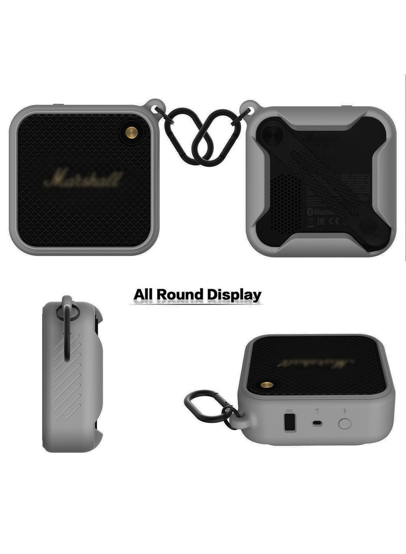 Soft Silicone Case for Marshall Willen Portable Bluetooth Speaker Travel Carrying Gel Soft Skin, Waterproof Rubber Pouch Sleeve for Marshall Willen Portable (Grey)  - Image 2