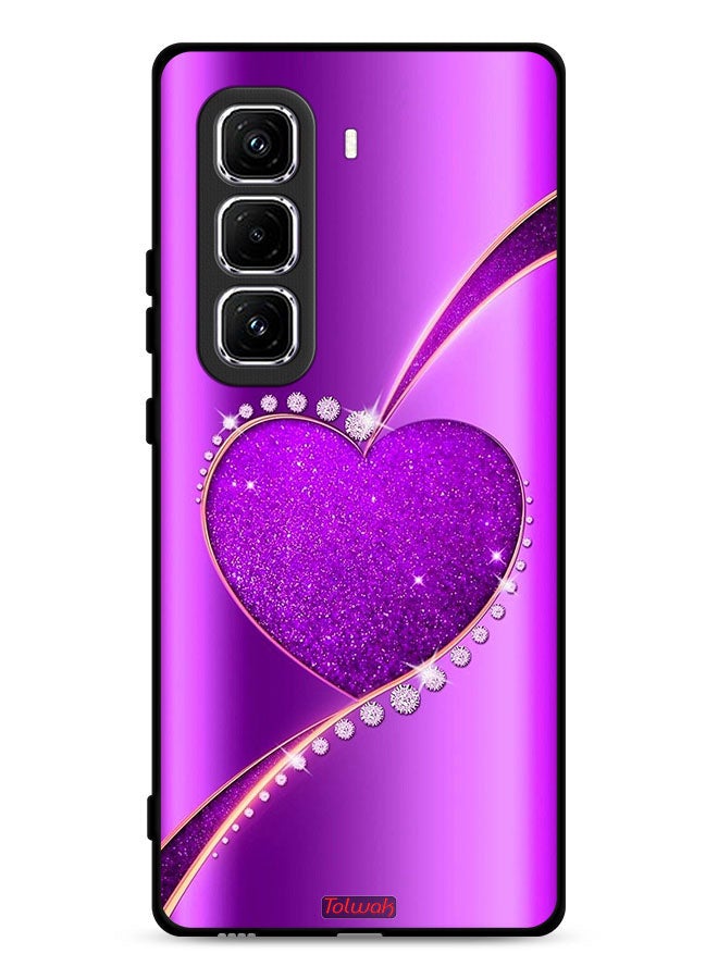 Tolwak Infinix Hot 50 Pro Plus 4G Protective Case Cover Glitter Heart  - Image 1
