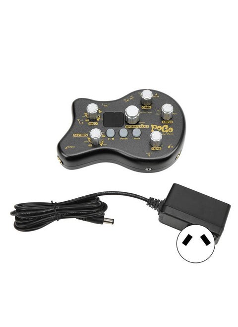 Guitar Multi Effects Processor Effect Pedal POGO Delay Reverb Distortion Instrument Accessory AU Plug 100‑240V