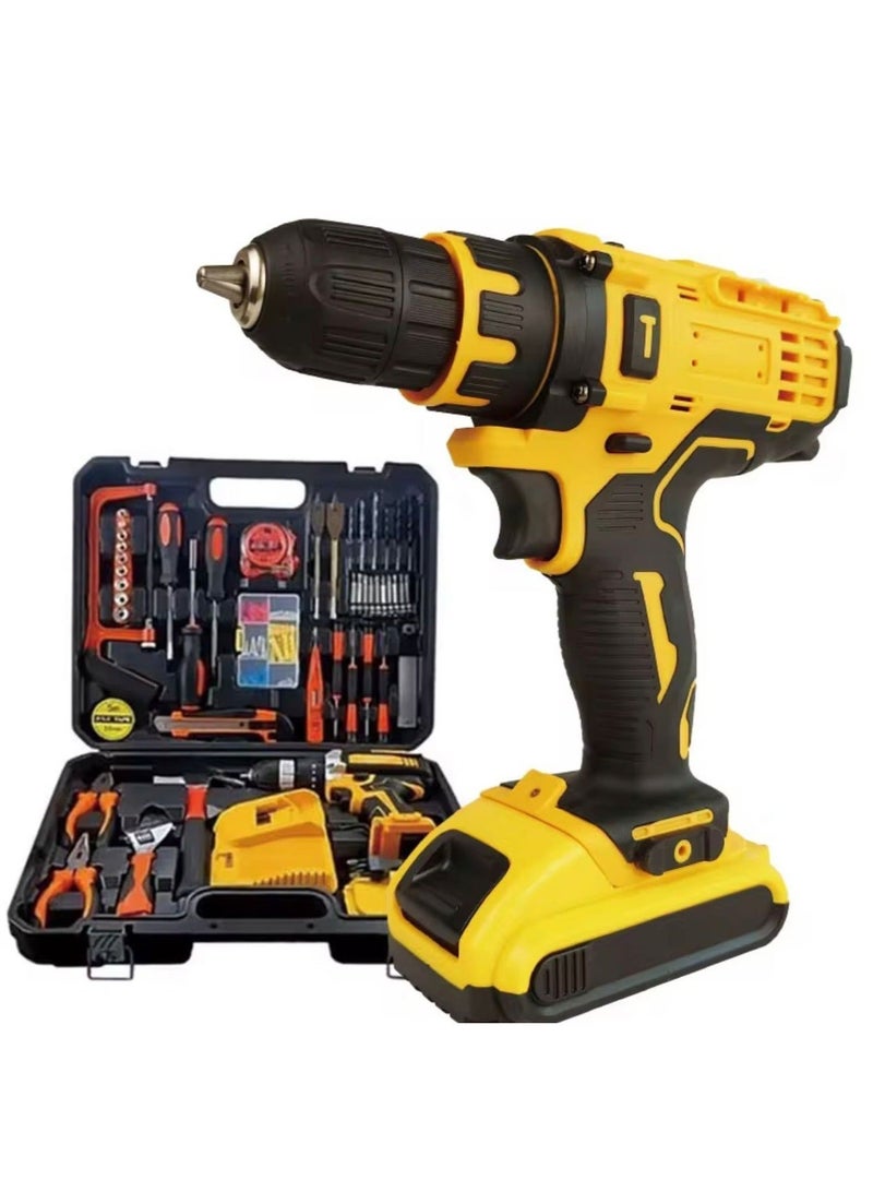 BlueFire 28V MAX Cordless Electric Drill Tool Set – Complete Professional Power Tool Kit with 2 Rechargeable Batteries, Fast Charger, High-Torque 18–35Nm Drill, Hammer, Pliers, Screwdrivers, Drill Bits, Measuring Tape and Accessories – Portable Durable Carry Case for Home Repair, Woodworking, Metal Work and Construction Projects - Image 1