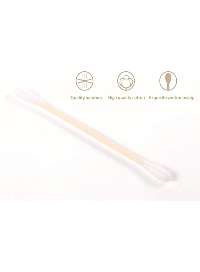 Cozy 1000 Pcs Cotton Swabs Wooden Cotton Buds Bamboo Biodegradable Eco Friendly Sticks Dual Tipped Applicators Organic Recyclable Biodegradable Cotton Buds For Ear Cleaning Makeup - Image 5